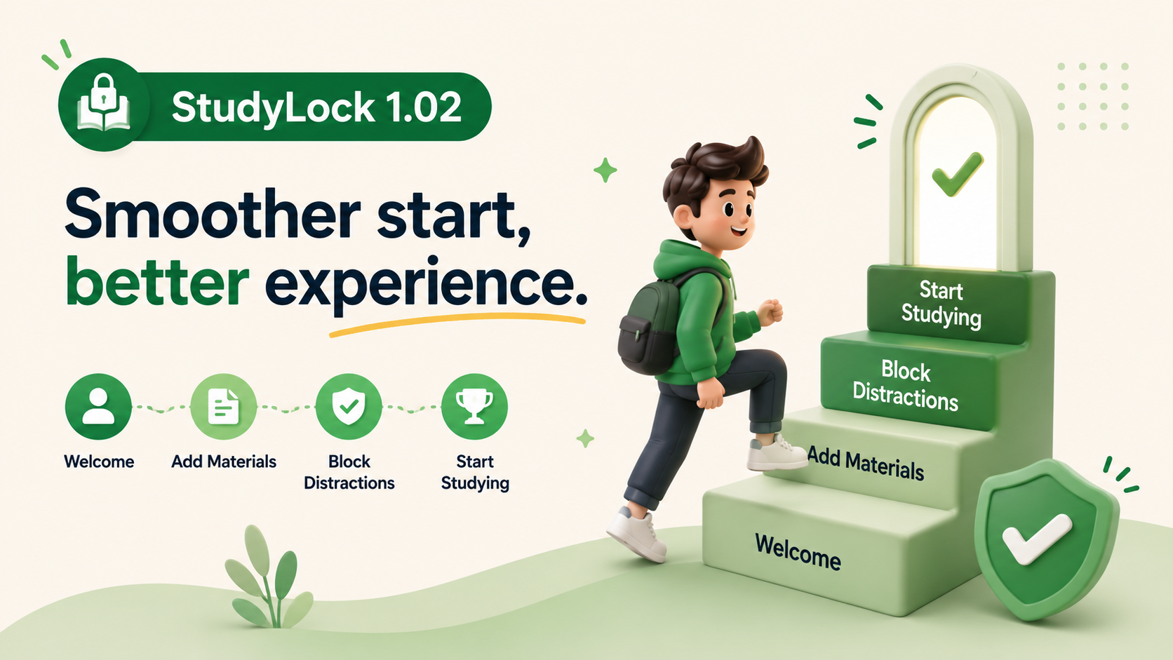StudyLock 1.02 smoother first-time onboarding update