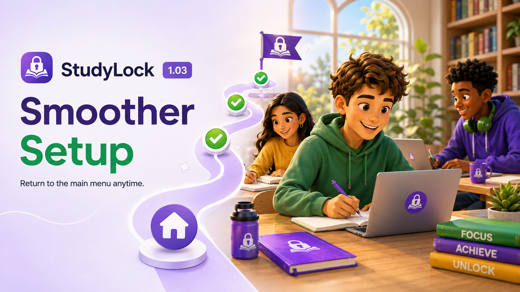StudyLock 1.03 easier setup navigation and performance improvements