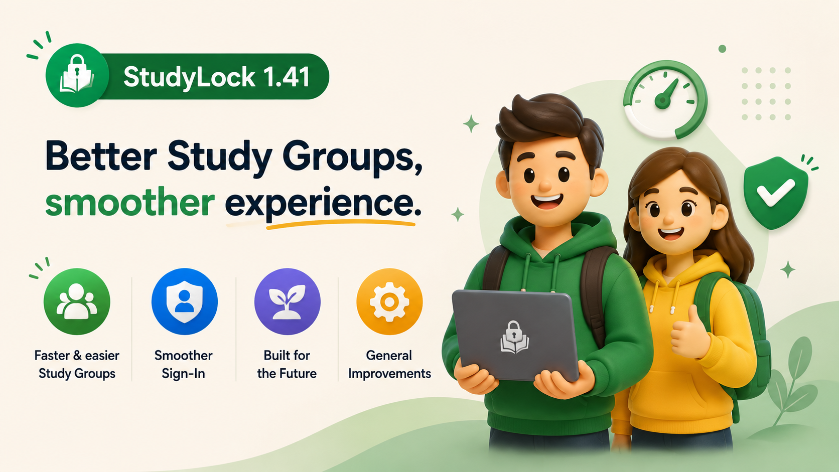 StudyLock 1.41 faster Study Groups and smoother sign-in update