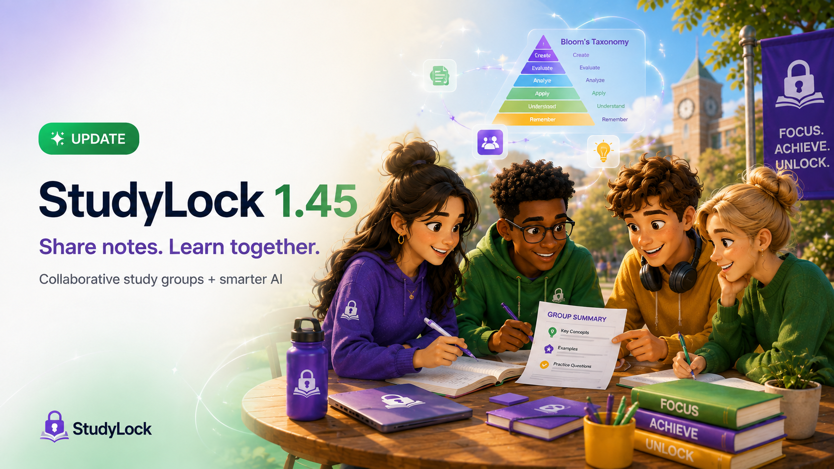 StudyLock 1.45 shared learning materials and smarter AI update