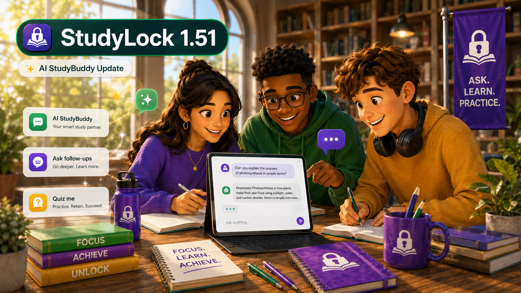 StudyLock 1.51 AI StudyBuddy update