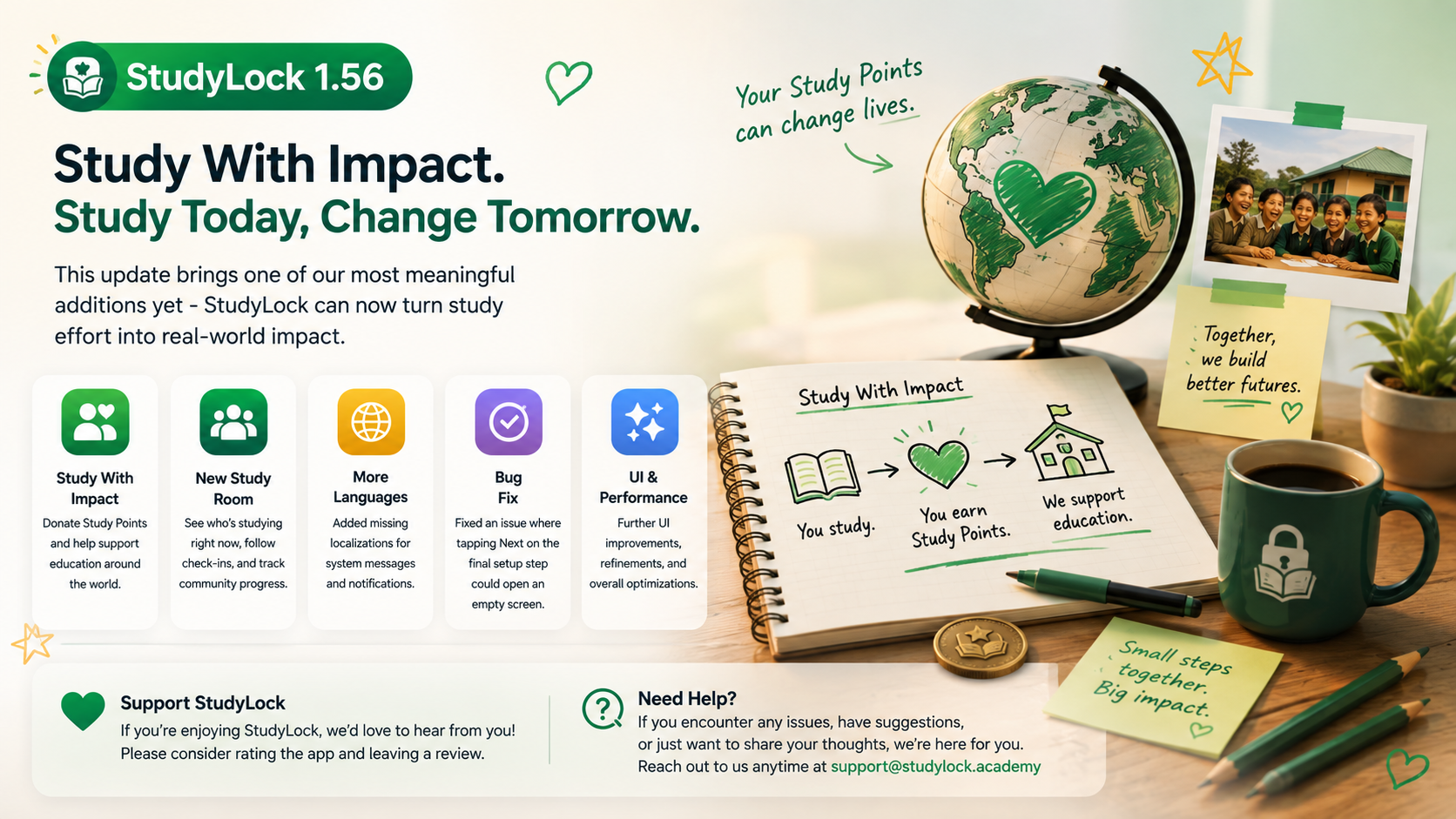 StudyLock 1.56 Study with Impact and Study Room update
