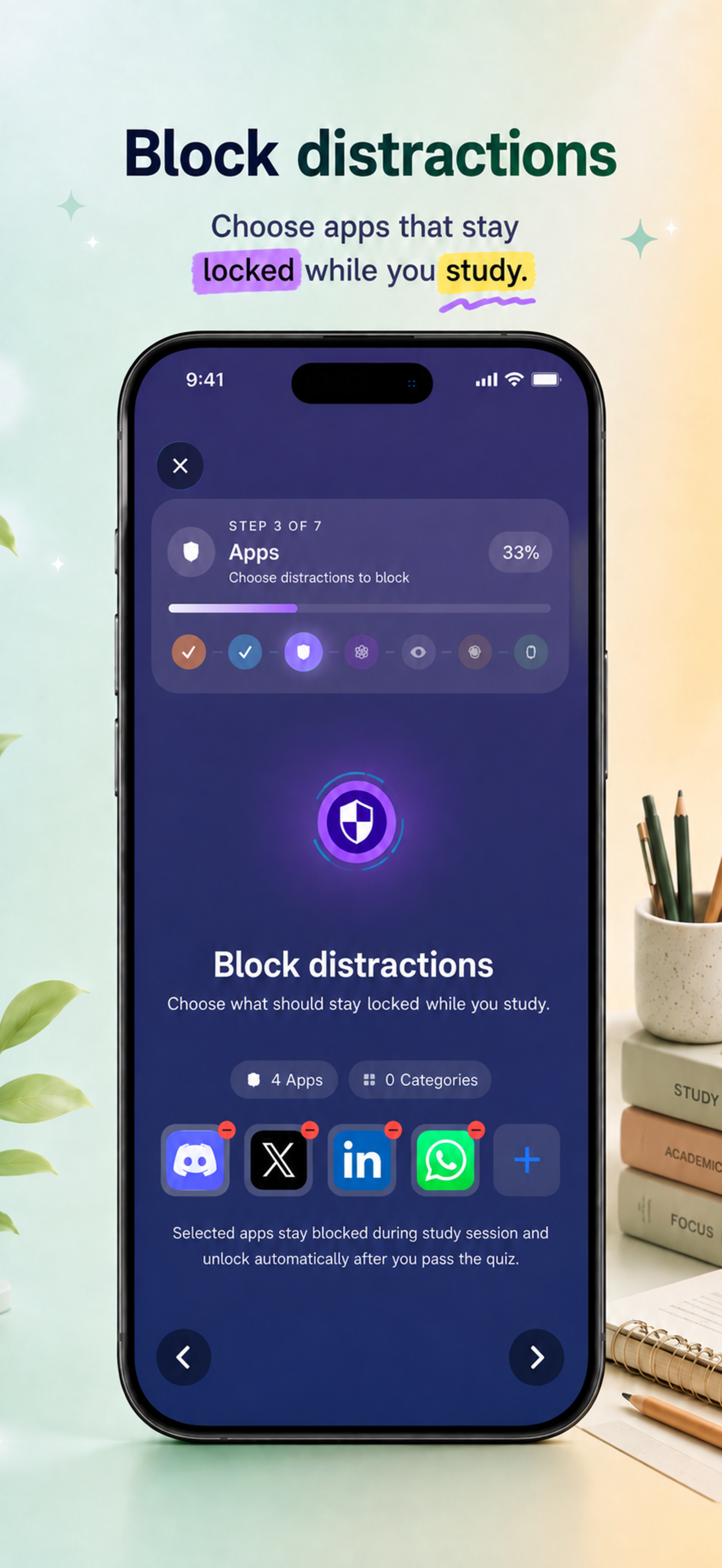 Block distractions screenshot
