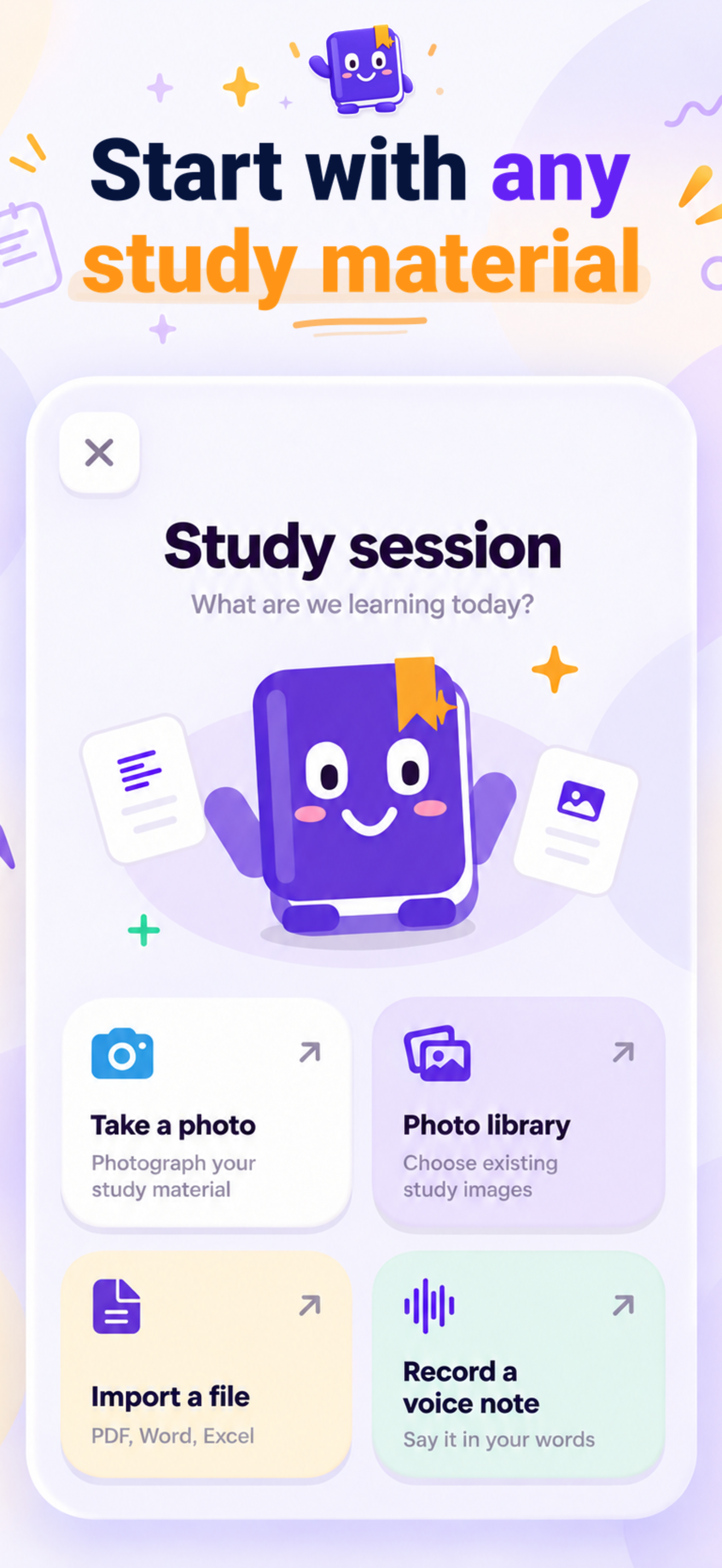 Turn anything into study material screenshot